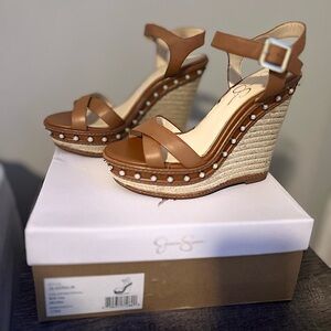 Jessica Simpson wedge heel size 10 worn once great condition.